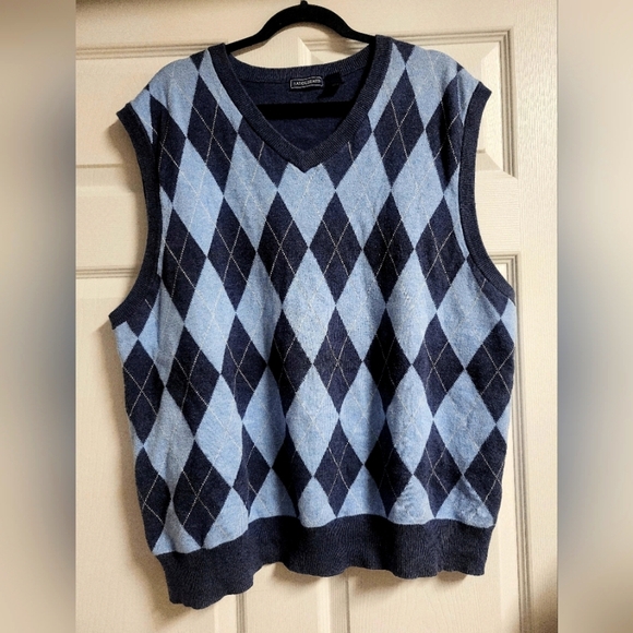 Saddlebred Men's Blue Argyle Sweater Vest Size XXL - Picture 1 of 4